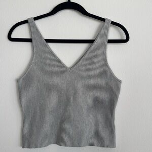 House of Harlow Grey Ribbed tank top size medium